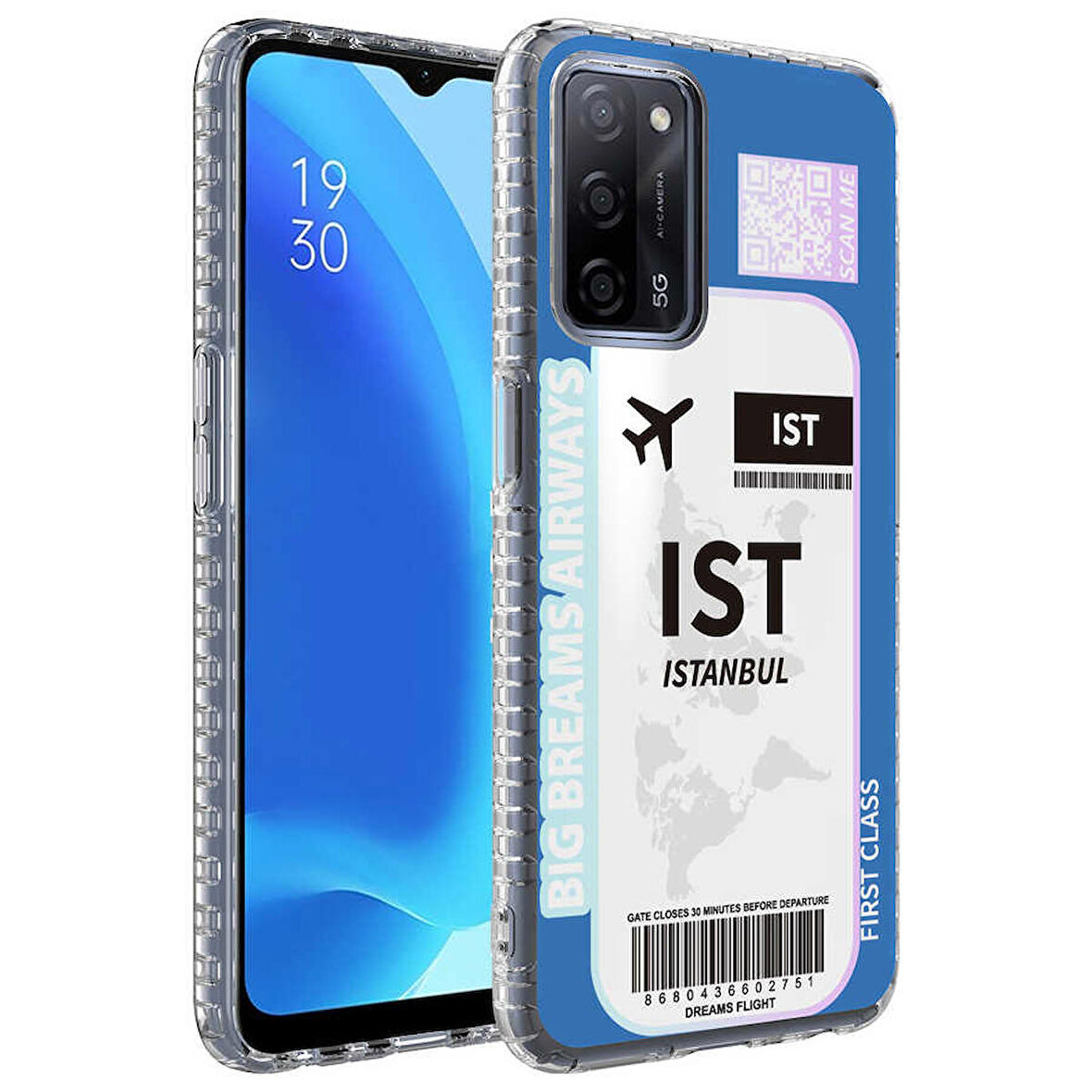 Smcase Oppo A54 4G Kılıf Desenli Elegans Serisi Silikon
