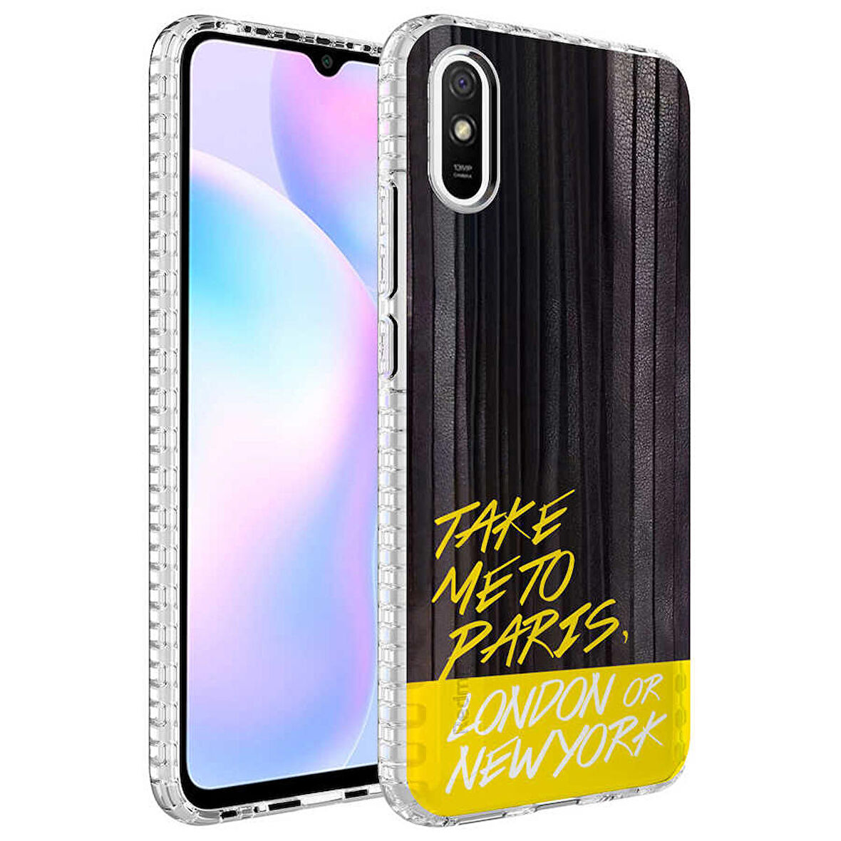 Smcase Xiaomi Redmi 9A Kılıf Desenli Elegans Serisi Silikon