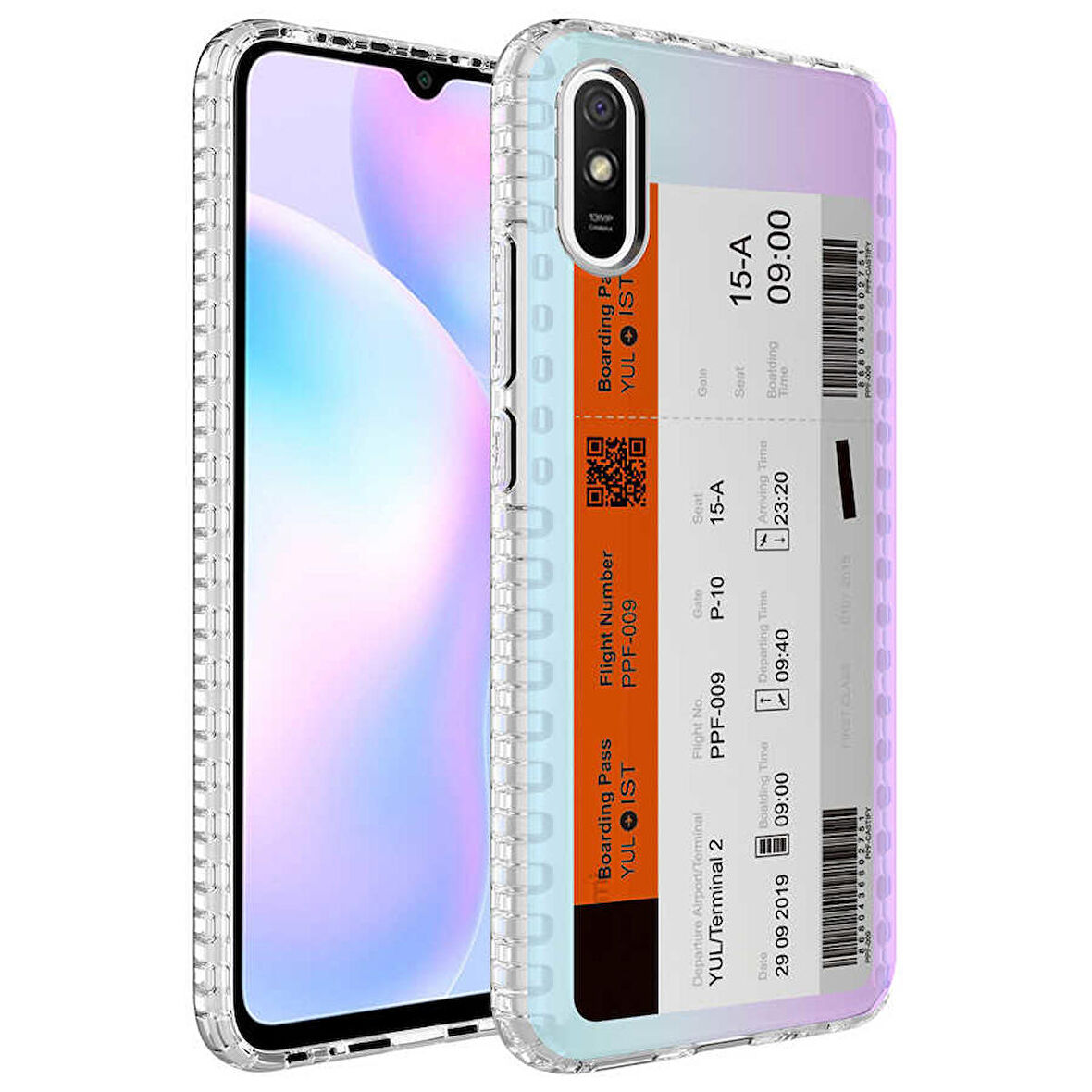 Smcase Xiaomi Redmi 9A Kılıf Desenli Elegans Serisi Silikon