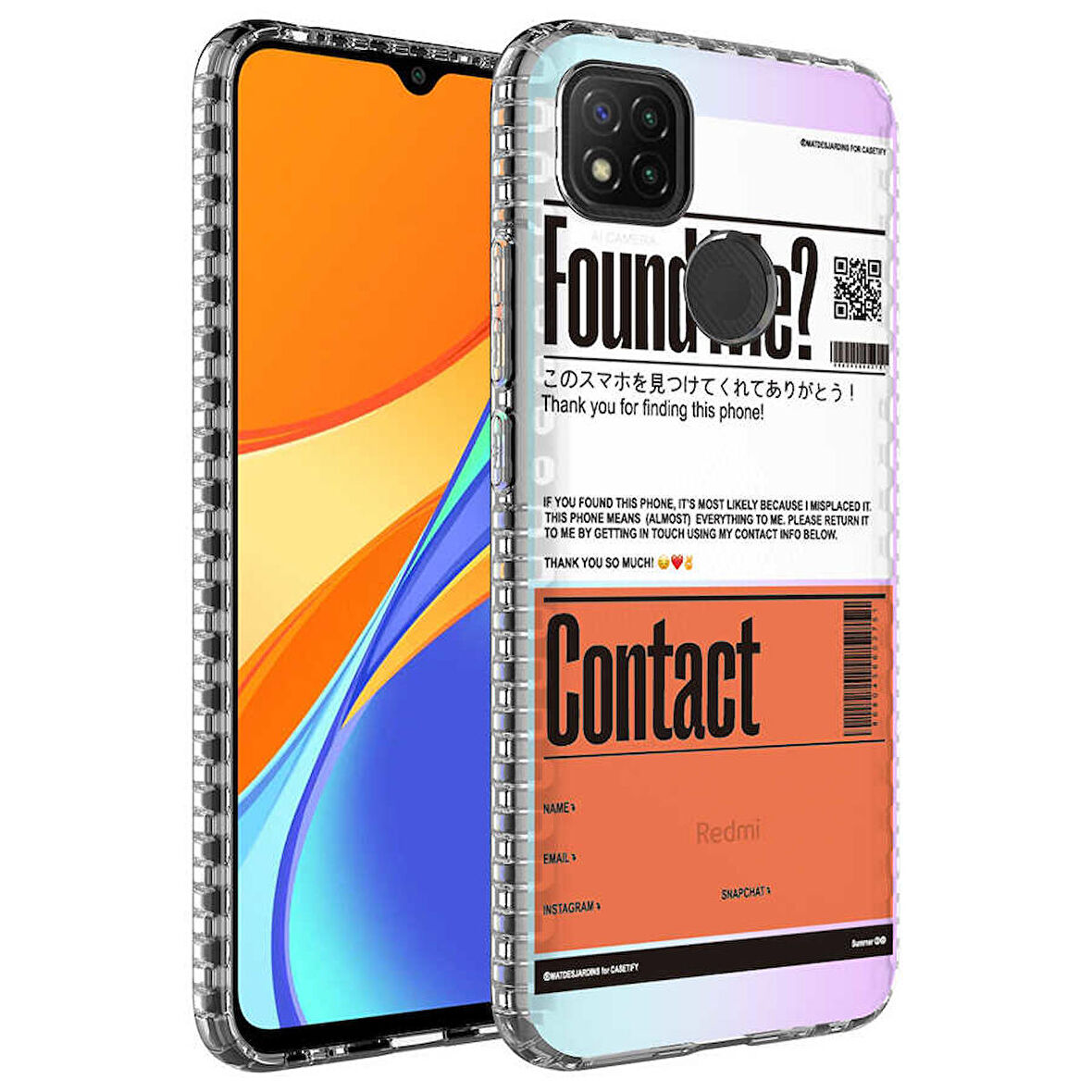 Smcase Xiaomi Redmi 9C Kılıf Desenli Elegans Serisi Silikon