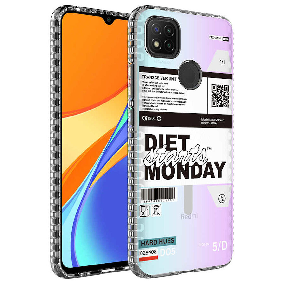 Smcase Xiaomi Redmi 9C Kılıf Desenli Elegans Serisi Silikon