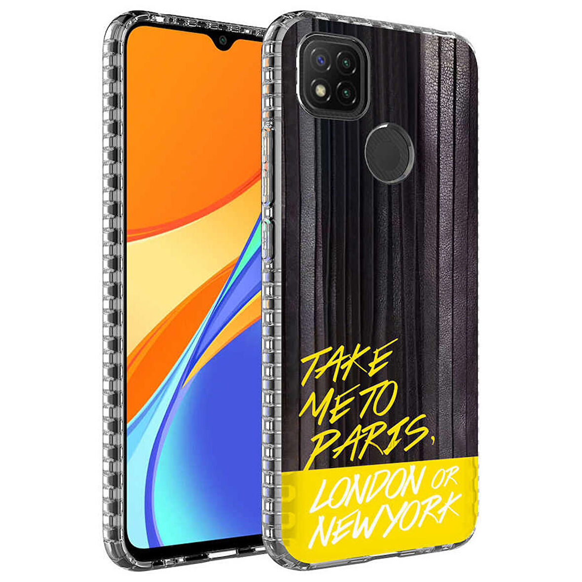 Smcase Xiaomi Redmi 10A Kılıf Desenli Elegans Serisi Silikon