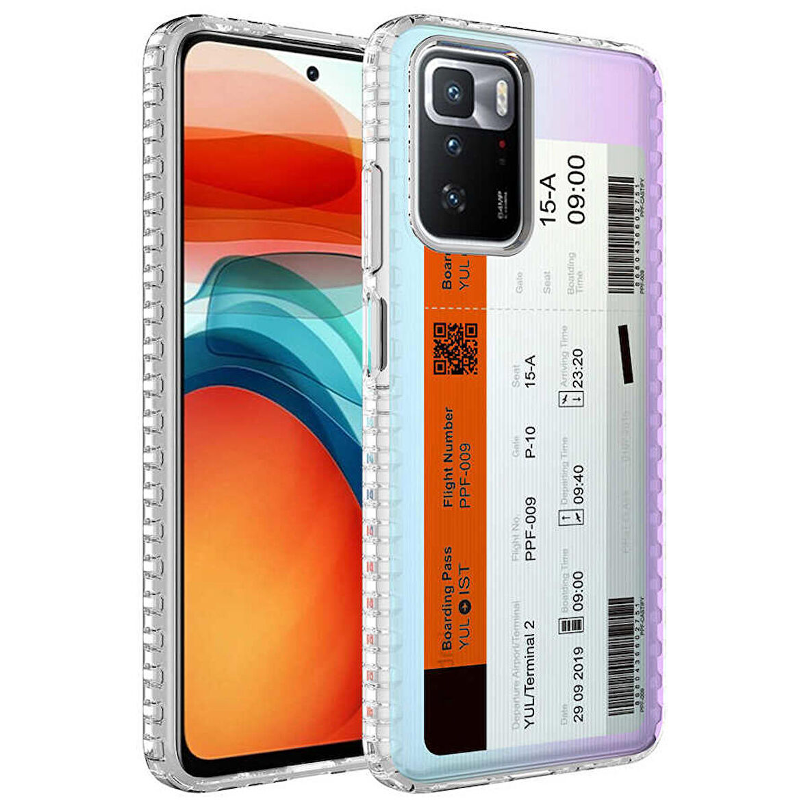 Smcase Xiaomi Redmi 10 2022 Kılıf Desenli Elegans Serisi Silikon