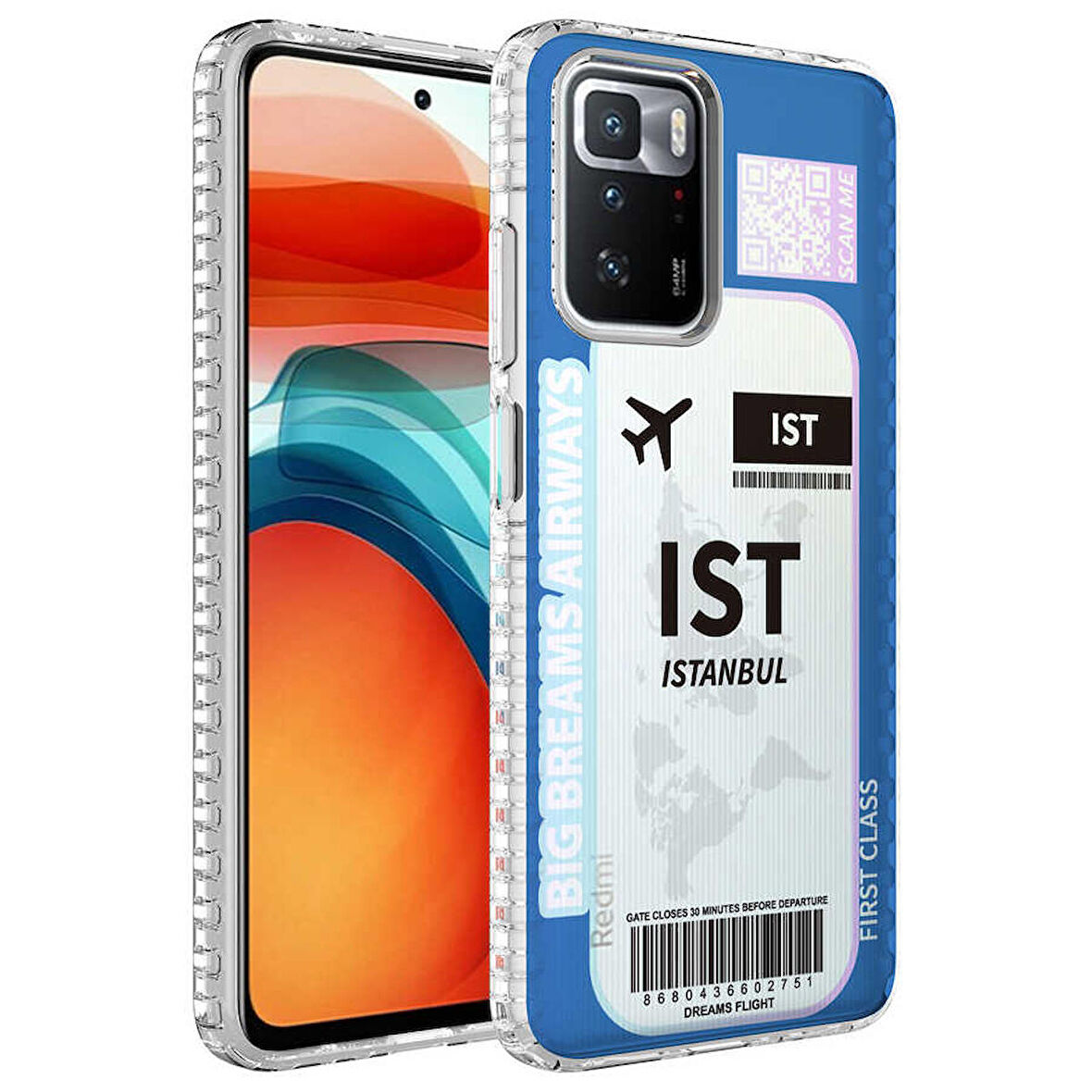 Smcase Xiaomi Redmi 10 2022 Kılıf Desenli Elegans Serisi Silikon