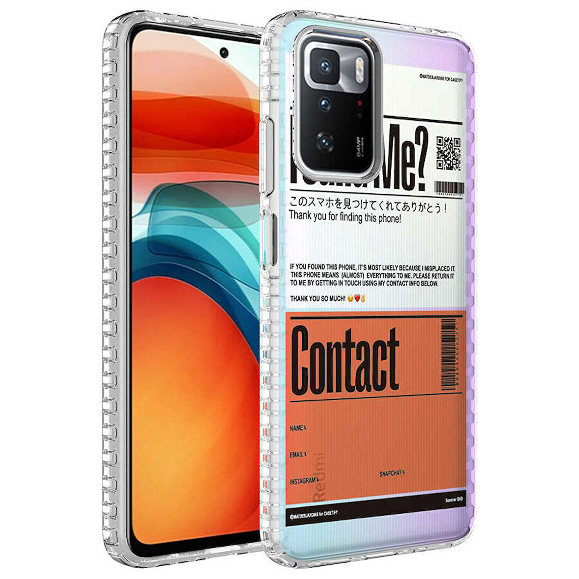 Smcase Xiaomi Redmi 10 Kılıf Desenli Elegans Serisi Silikon