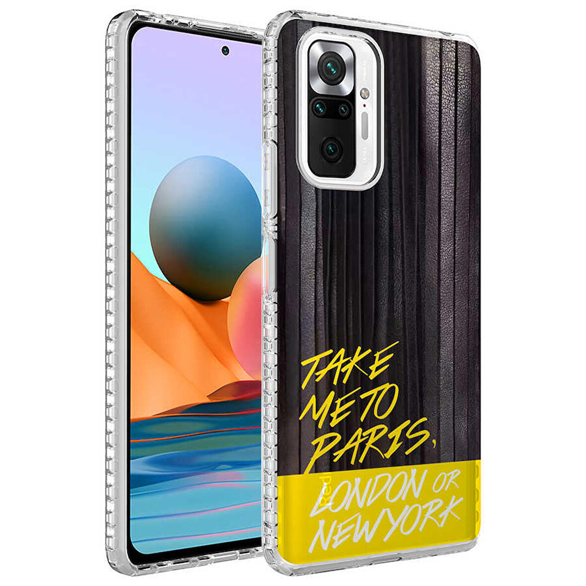 Smcase Xiaomi Redmi Note 10 Kılıf Desenli Elegans Serisi Silikon