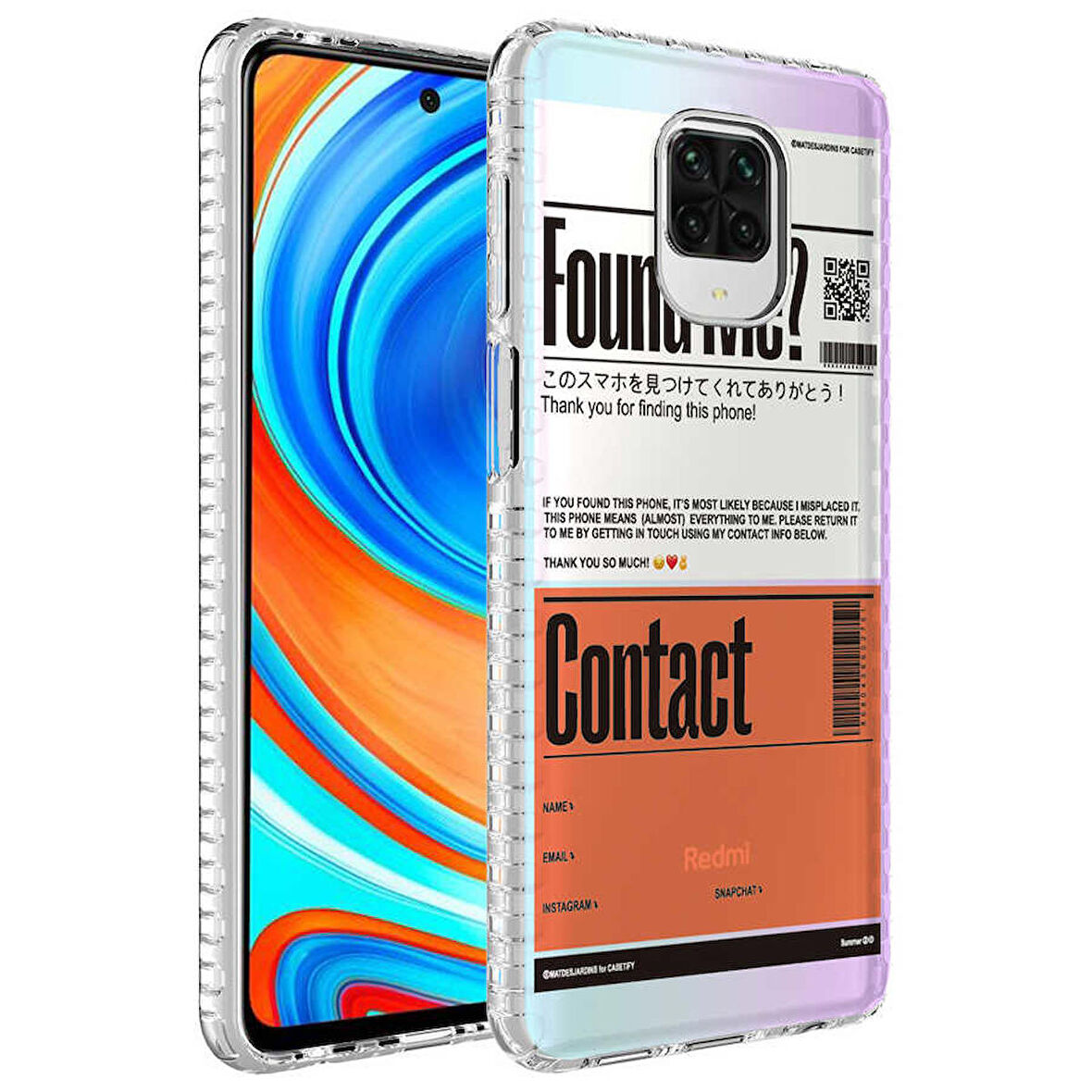 Smcase Xiaomi Redmi Note 9s Kılıf Desenli Elegans Serisi Silikon