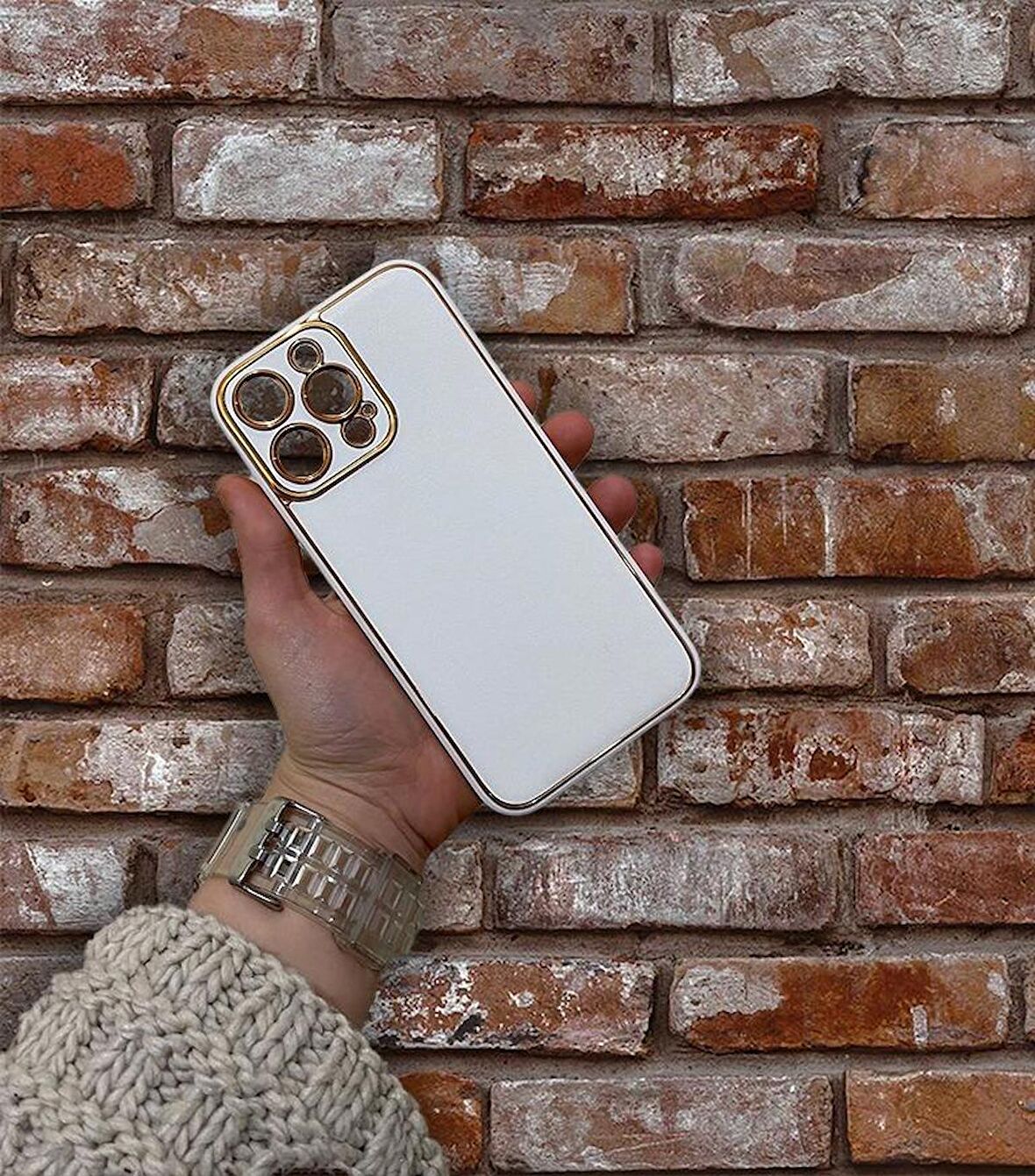 İphone 14 Pro Max Deri Görünümlü Coco Kapak