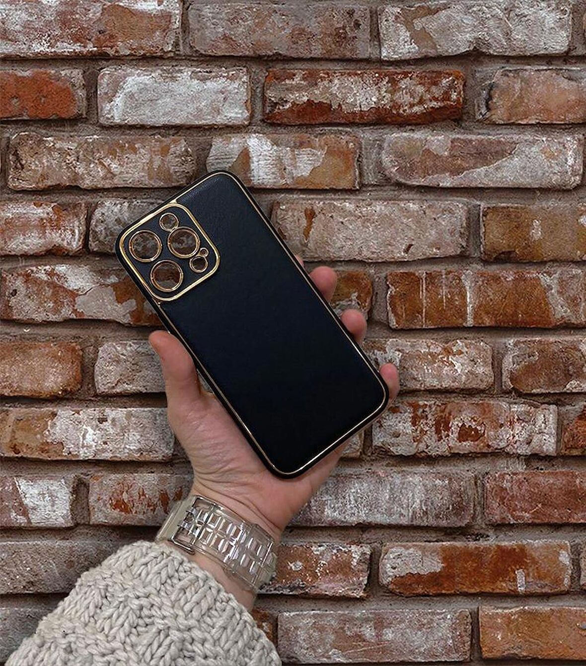 İphone 14 Pro Max Deri Görünümlü Coco Kapak