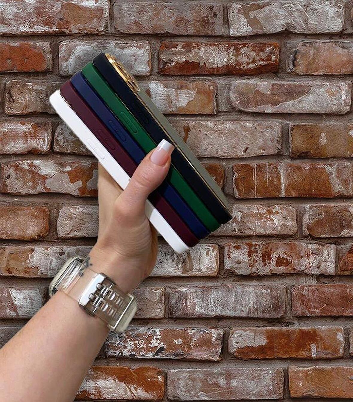 İphone 14 Plus Deri Görünümlü Coco Kapak-Kılıf
