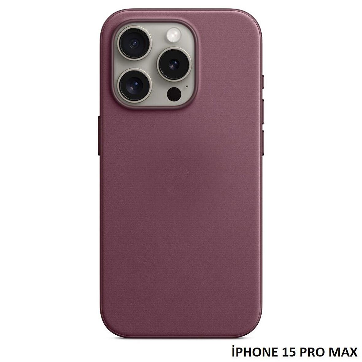 iPhone 15 Pro Max için MagSafe özellikli Mikro Dokuma FineWoven Kılıf