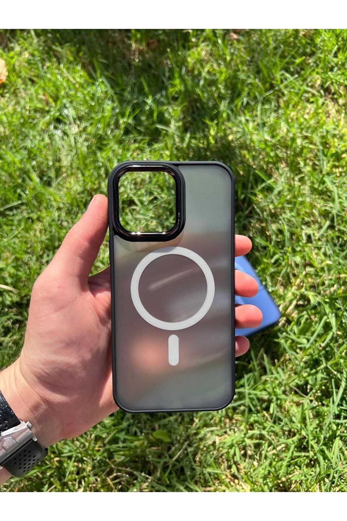 İphone 15 Pro Max MagSafe Uyumlu Mat Krom Telefon Kılıfı