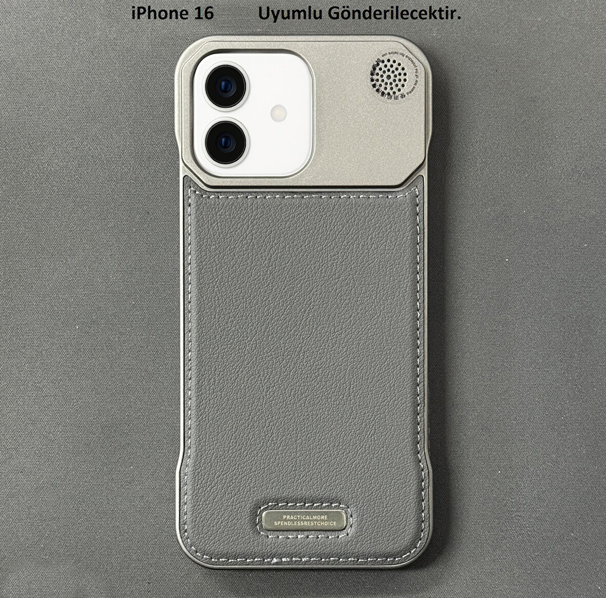 iPhone 16 Parfümlü Koku Hazneli MagSafe Uyumlu Deri Kılıf 