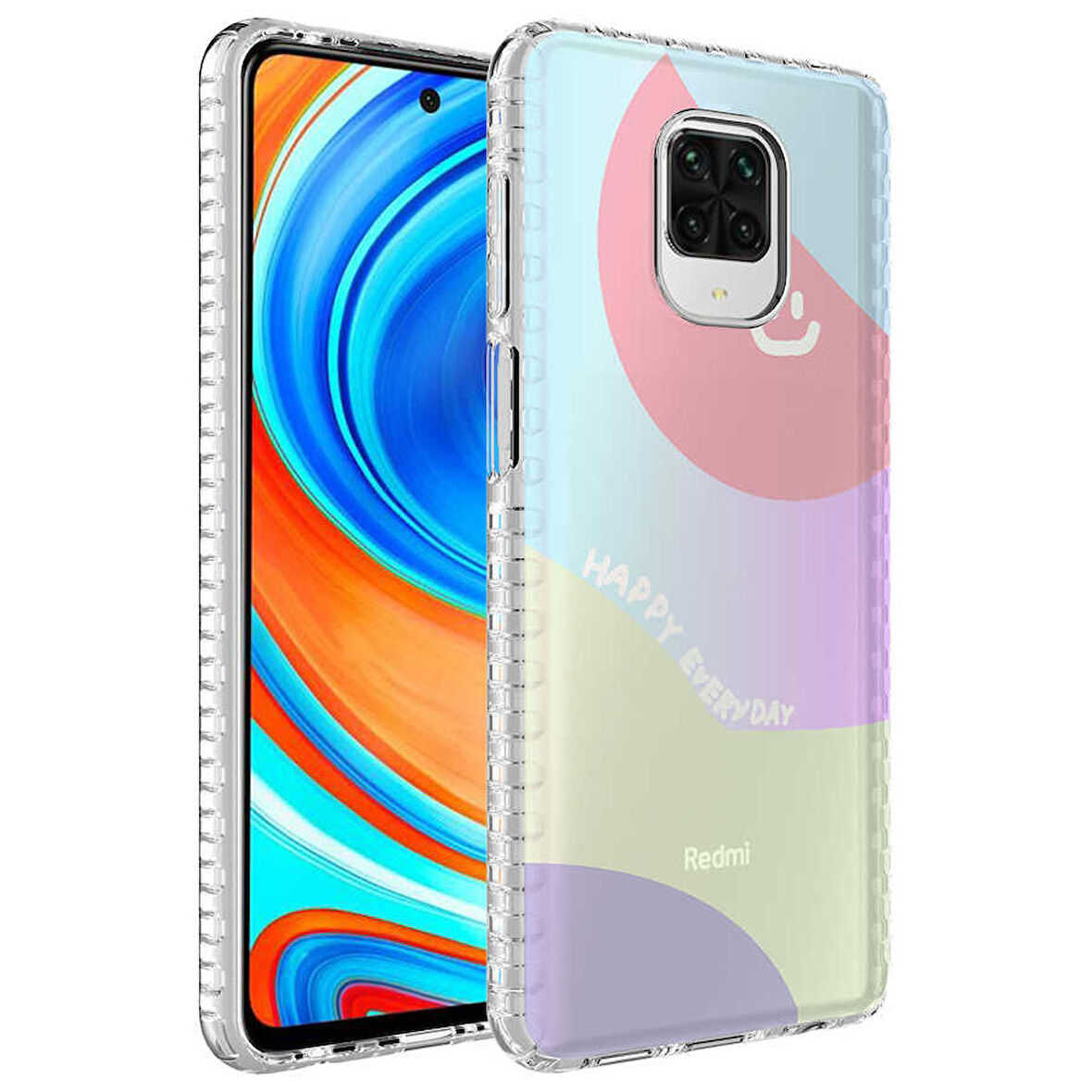 Smcase Xiaomi Redmi Note 9s Kılıf Desenli Elegans Serisi Silikon