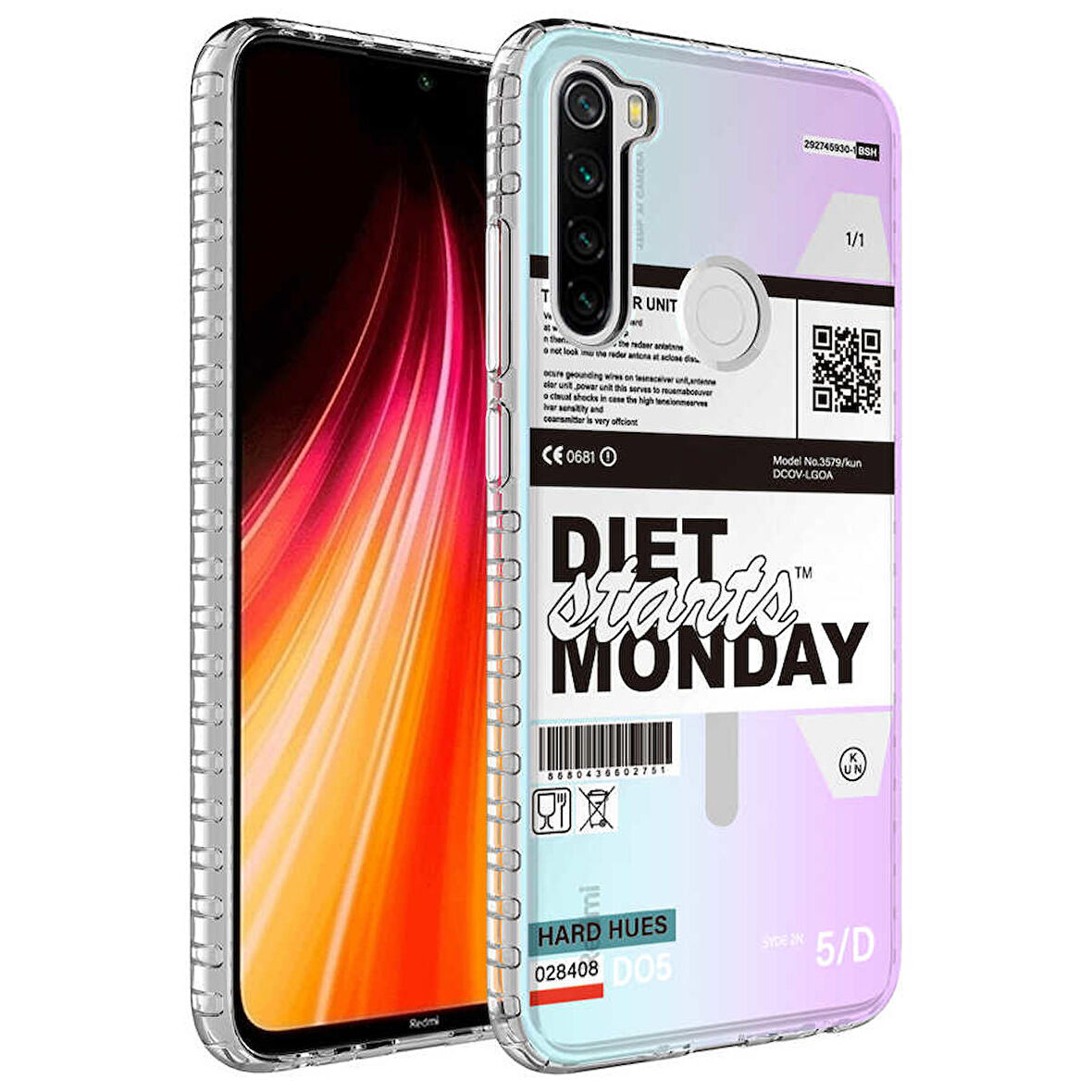 Smcase Xiaomi Redmi Note 8 Kılıf Desenli Elegans Serisi Silikon