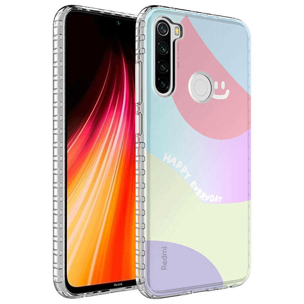 Smcase Xiaomi Redmi Note 8 Kılıf Desenli Elegans Serisi Silikon