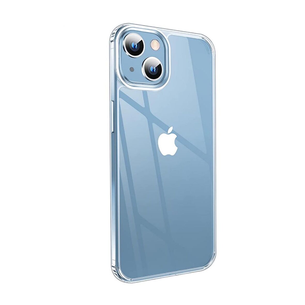 Smcase iPhone 14 Kılıf Coss Hibrit Crsytal Silikon  Nano Ekran Koruyucu