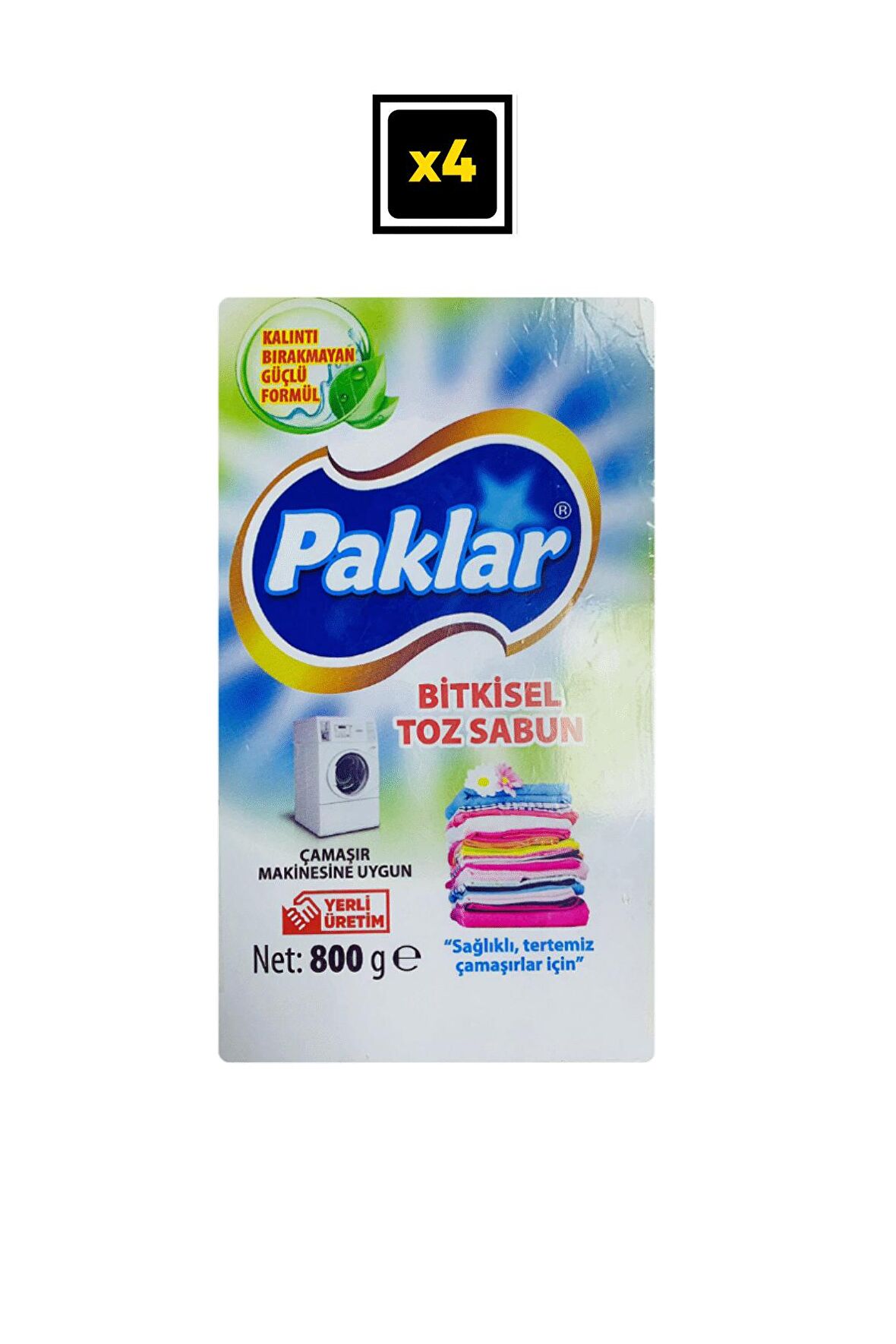 Paklar Doğal Toz Sabun 800 Gr 4 Adet