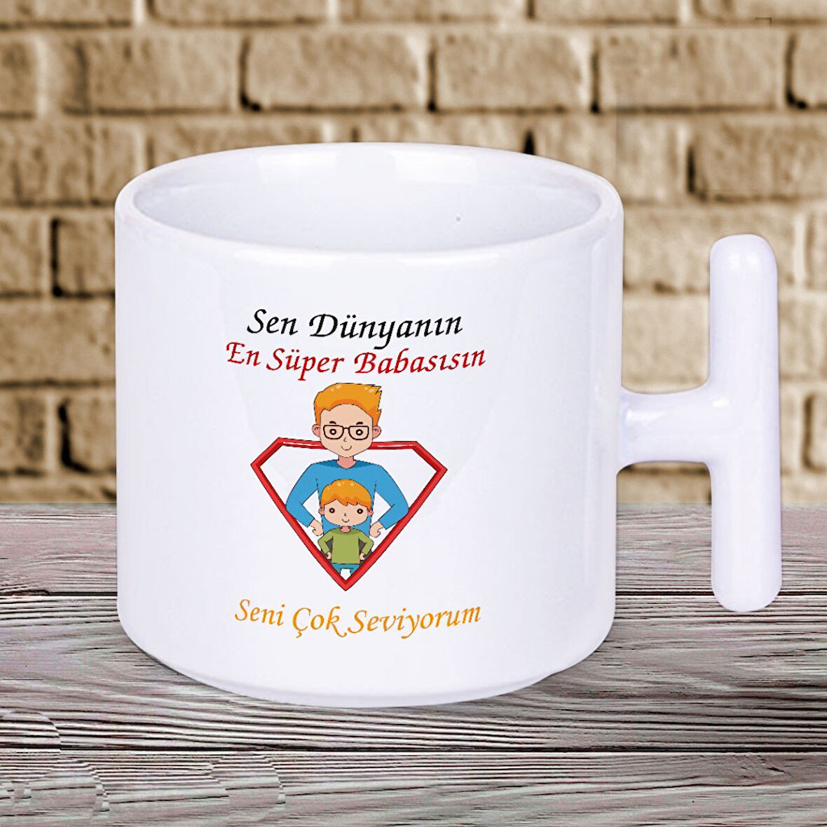 Sen Dünyanın En Süper Babasısın Yazılı Babalar Gününe Özel Çay Kahve Seven Babalara İç Isıtan Hediyelik T Kupa