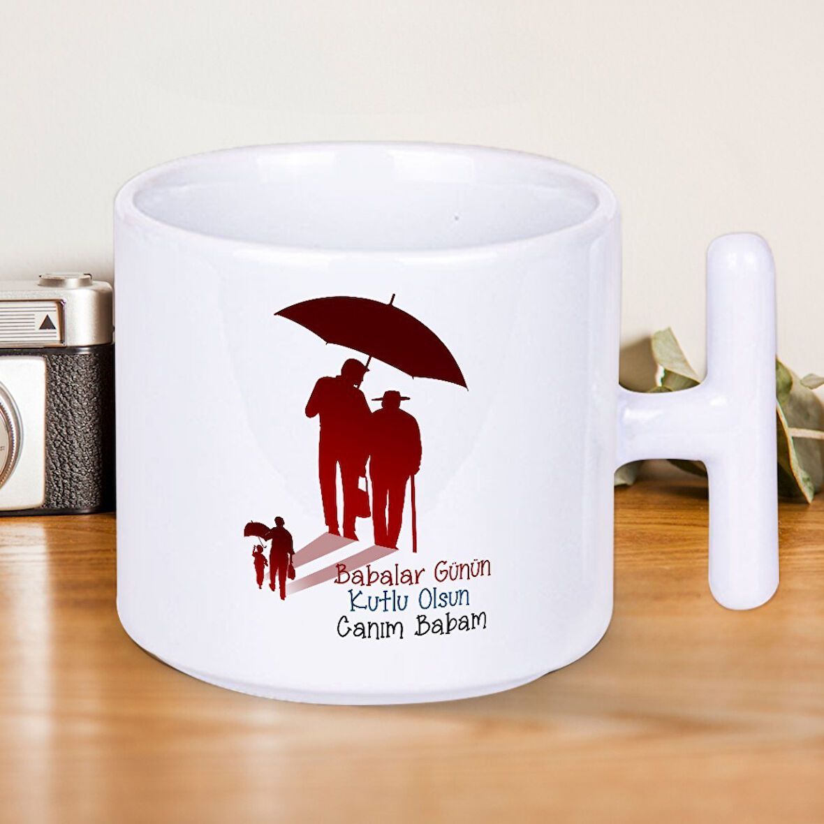 Babalar Günün Kutlu Olsun Canım Babam Baskılı Hediyelik T Kupa Bardak