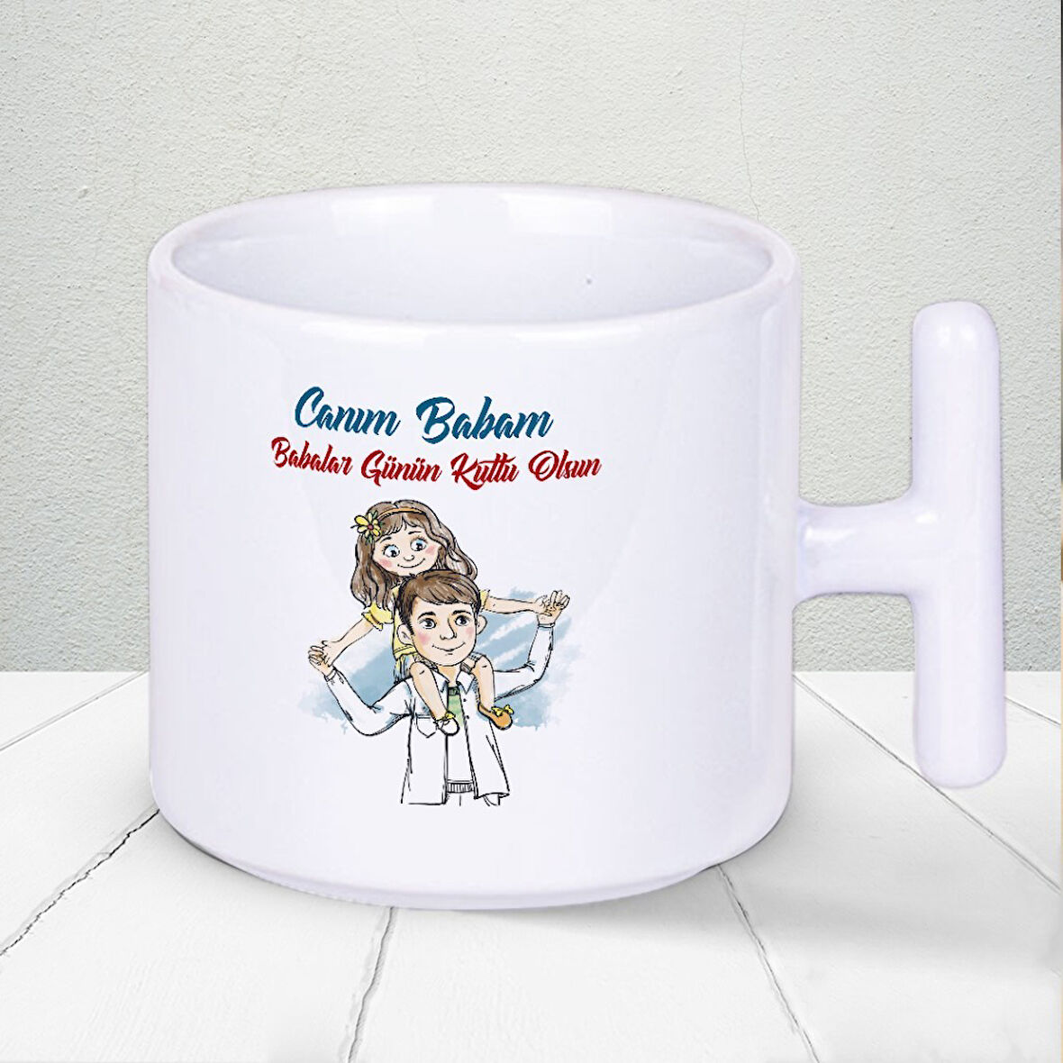 Sevginizi Hediyeye Dönüştürün! Canım Babam Babalar Günün Kutlu Olsun Yazılı T Kupa Bardak