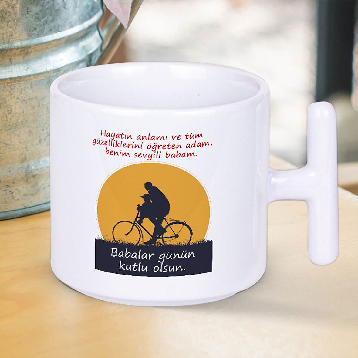 Benim Sevgili Babam Babalar Günün Kutlu Olsun Yazılı Babalar Günü T Kupa Bardak