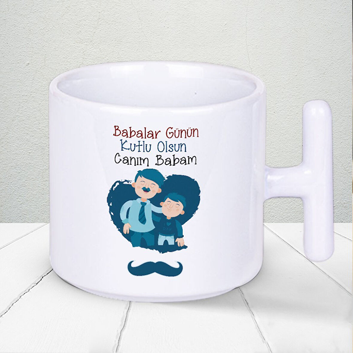 Babalar Günün Kutlu Olsun Canım Babam Yazılı Kahve Seven Babalara Özel T Kupa Bardak