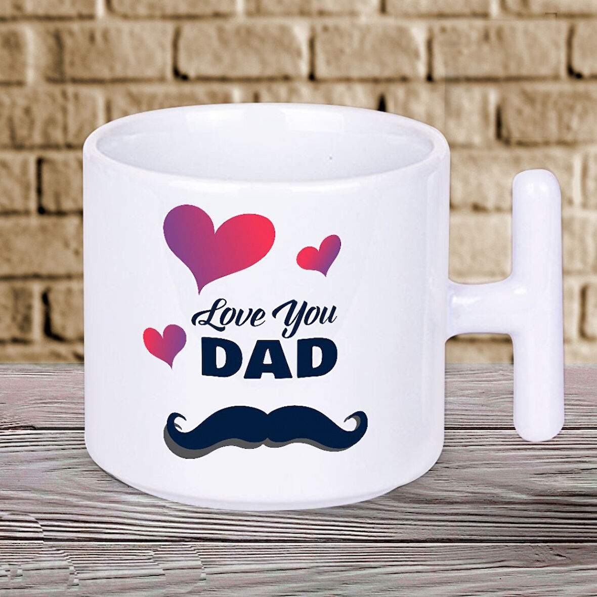 Love You Dad Baskılı Babalar Günü T Kupa Bardak
