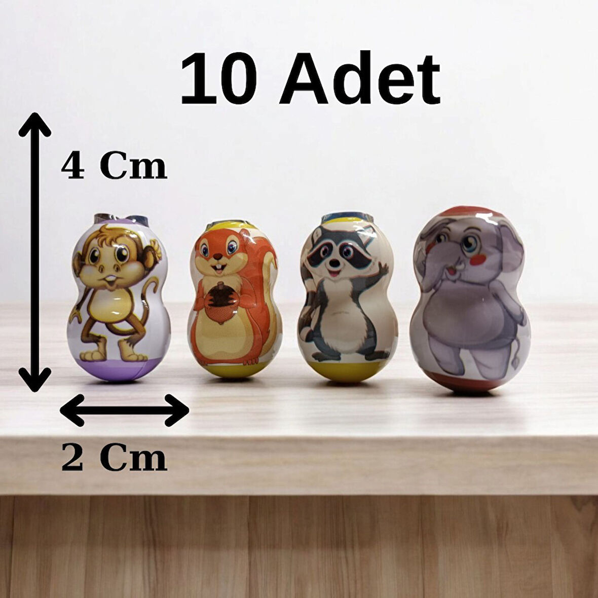 10 Adet Mini Hacıyatmaz – Düşer, Kalkar, Asla Pes Etmez! 