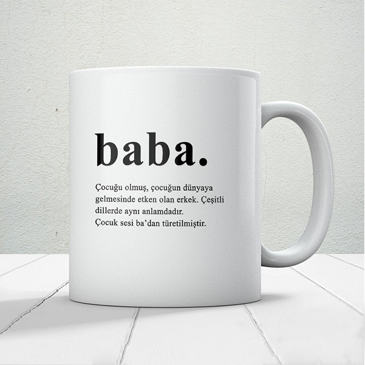 Baba Kelime Anlamı Baskılı Babalar Günü Kupa Bardak Kahve Kupa Bardak