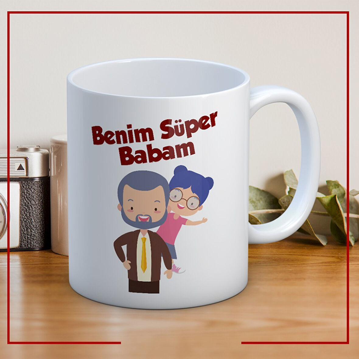 Benim Süper Babam Baskılı Babalar Günü Kupa Bardak Kahve Kupa Bardak-Mod3