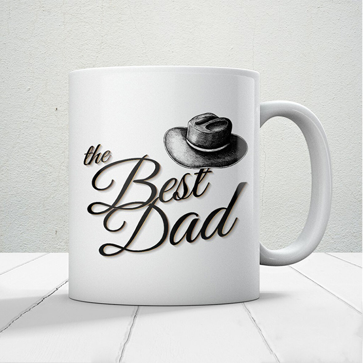 The Best Dad Baskılı Babalar Günü Kupa Bardak 