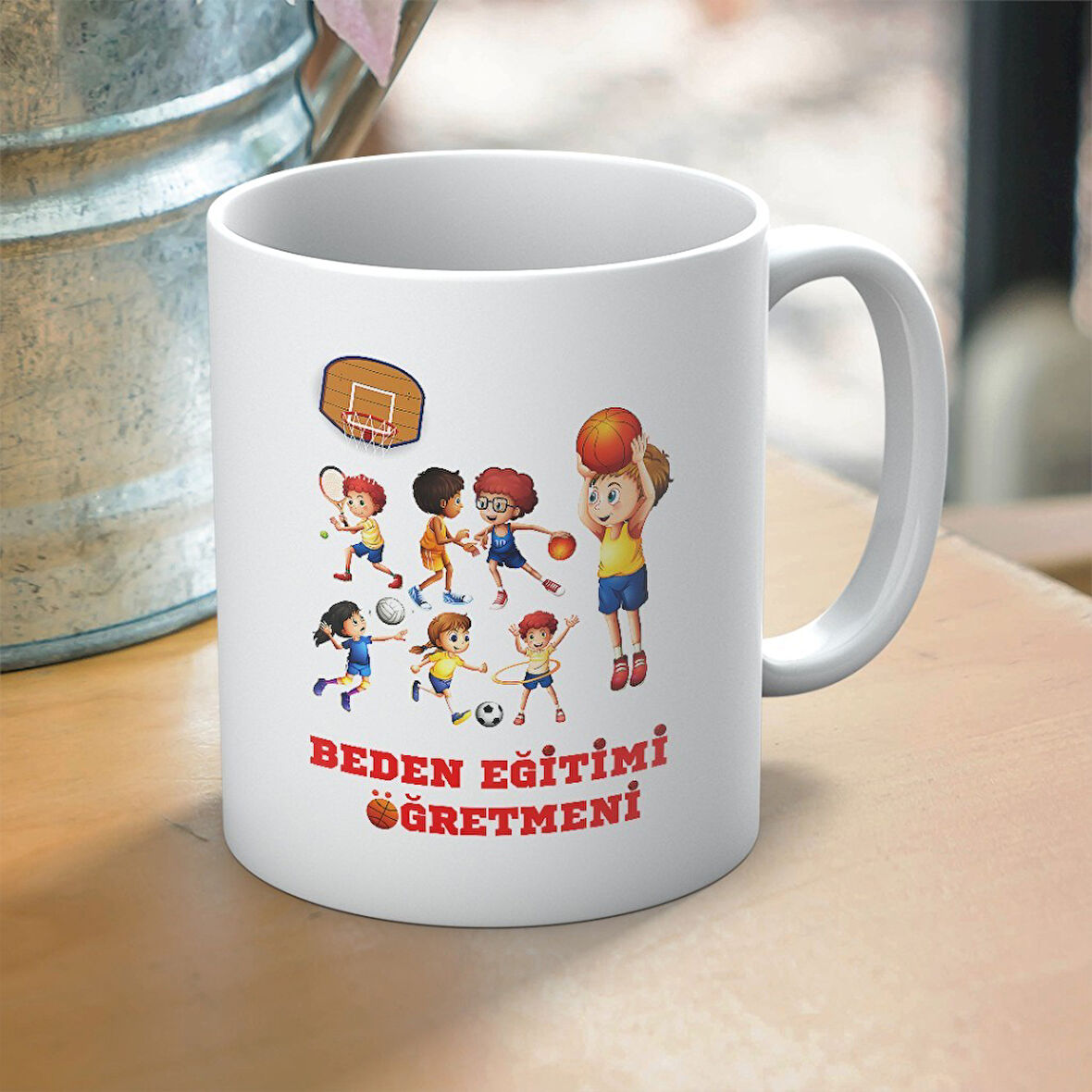 Beden Öğretmenlerine Özel Öğretmenler Günü Hediyelik Baskılı Kupa