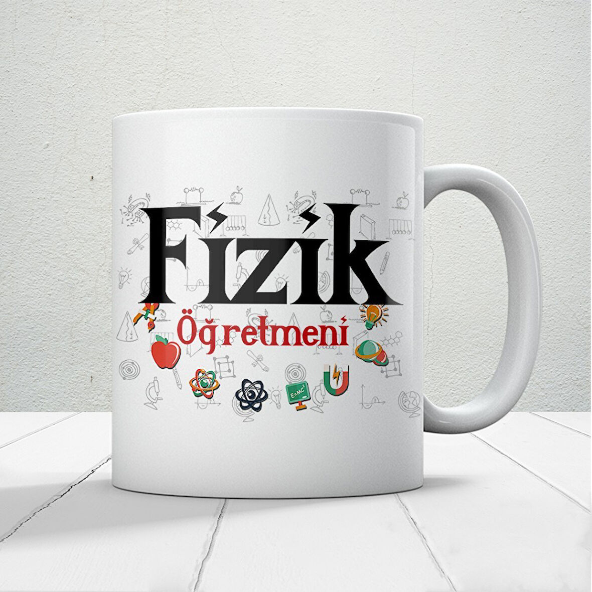 Fizik Öğretmenlerine Özel Öğretmenler Günü Hediyelik Baskılı Kupa