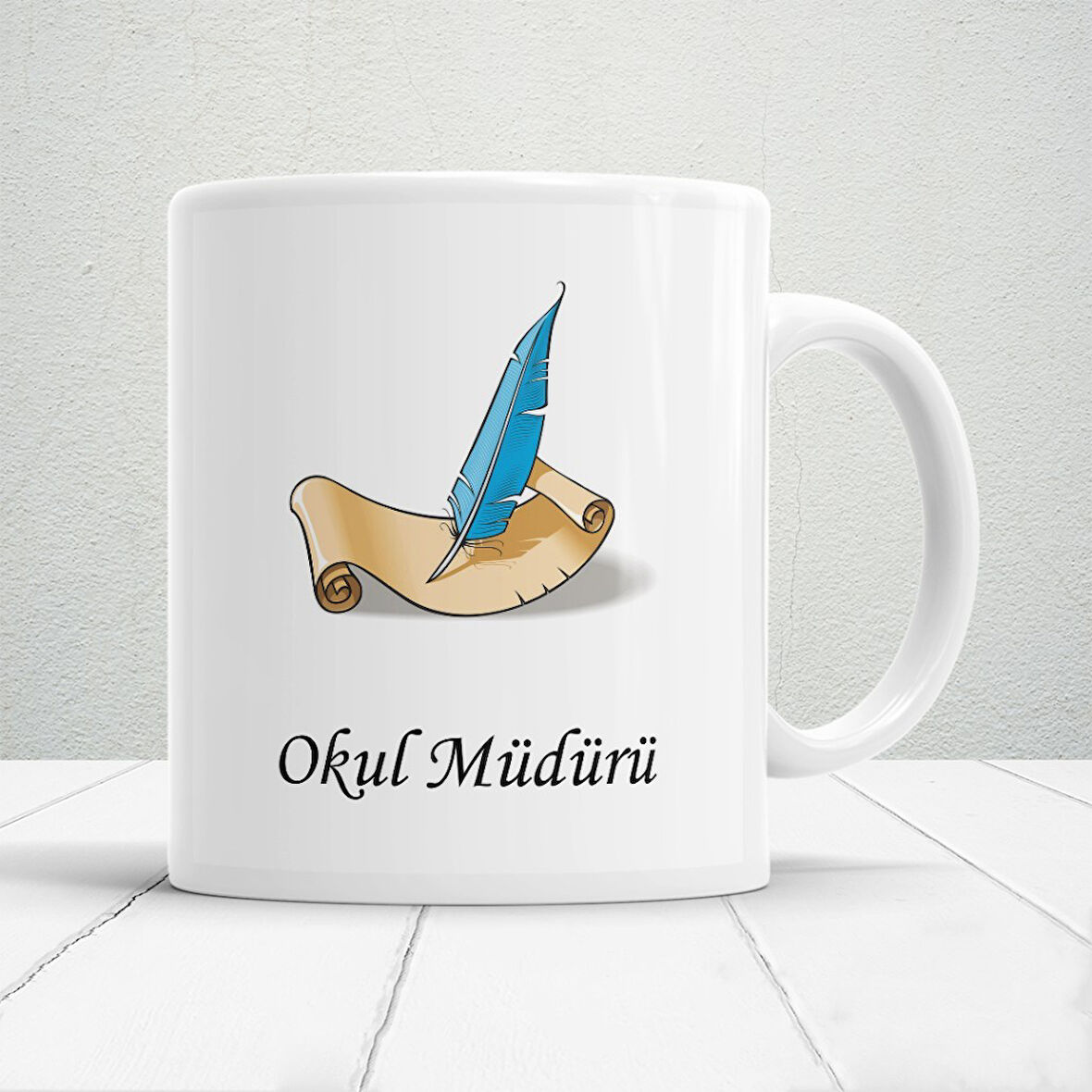 Okul Müdürü Yazılı Öğretmenler Günü Hediyelik Baskılı Kupa