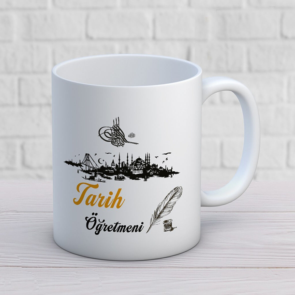 Tarih Öğretmenlerine Özel Öğretmenler Günü Hediyelik Baskılı Kupa