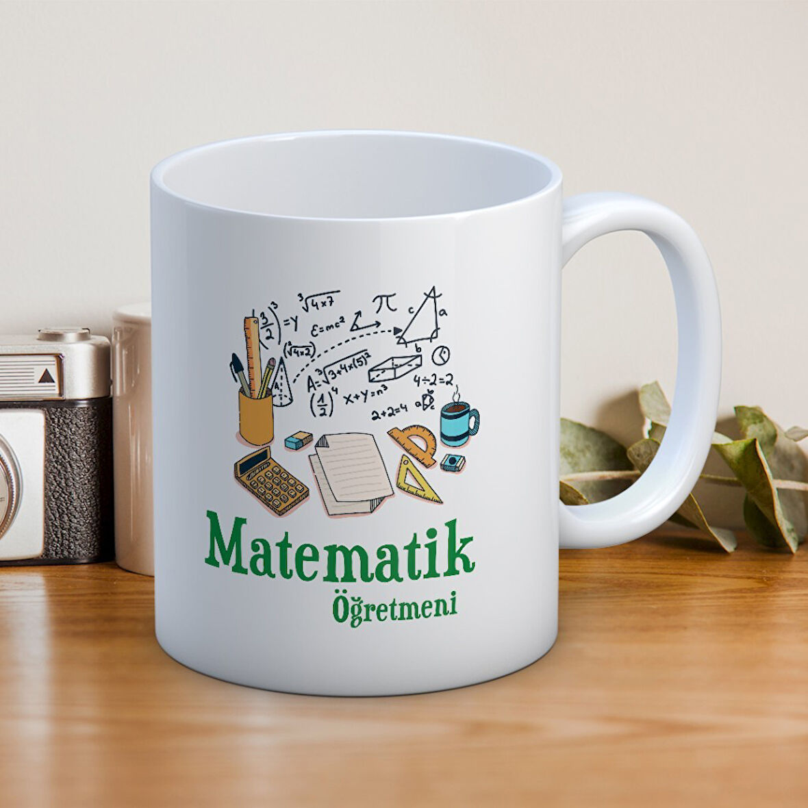 Matematik Öğretmenine Özel Kupa – Formüllerle Sevgi Dolu! Öğretmenler Günü Hediyelik Baskılı Kupa