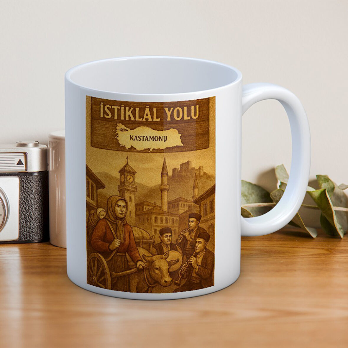 İstiklal Yolu Kastamonu Temalı Hediyelik Baskılı Kupa