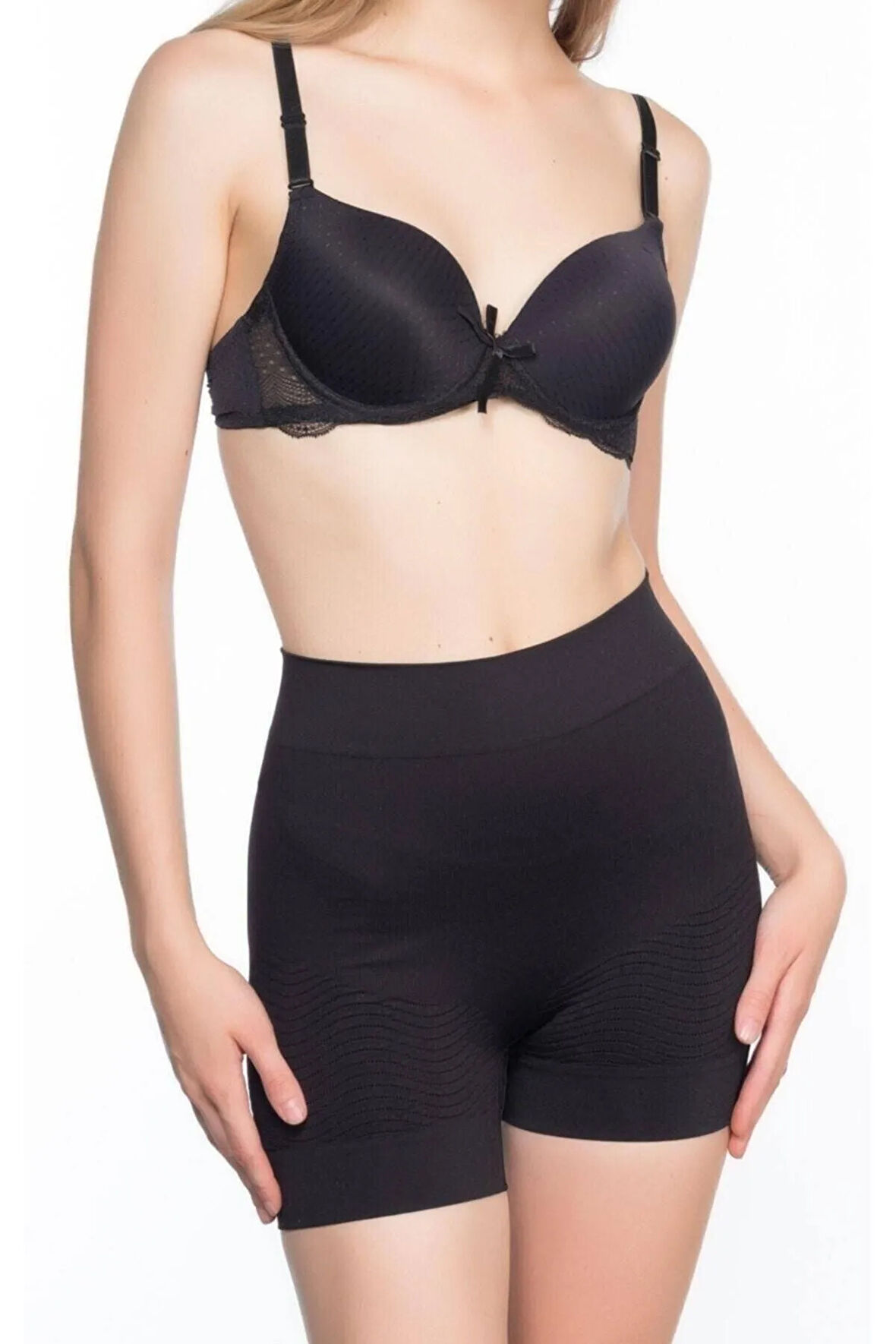 Kadın Seamless Antiselülüte Popo Açık Boxer Korse