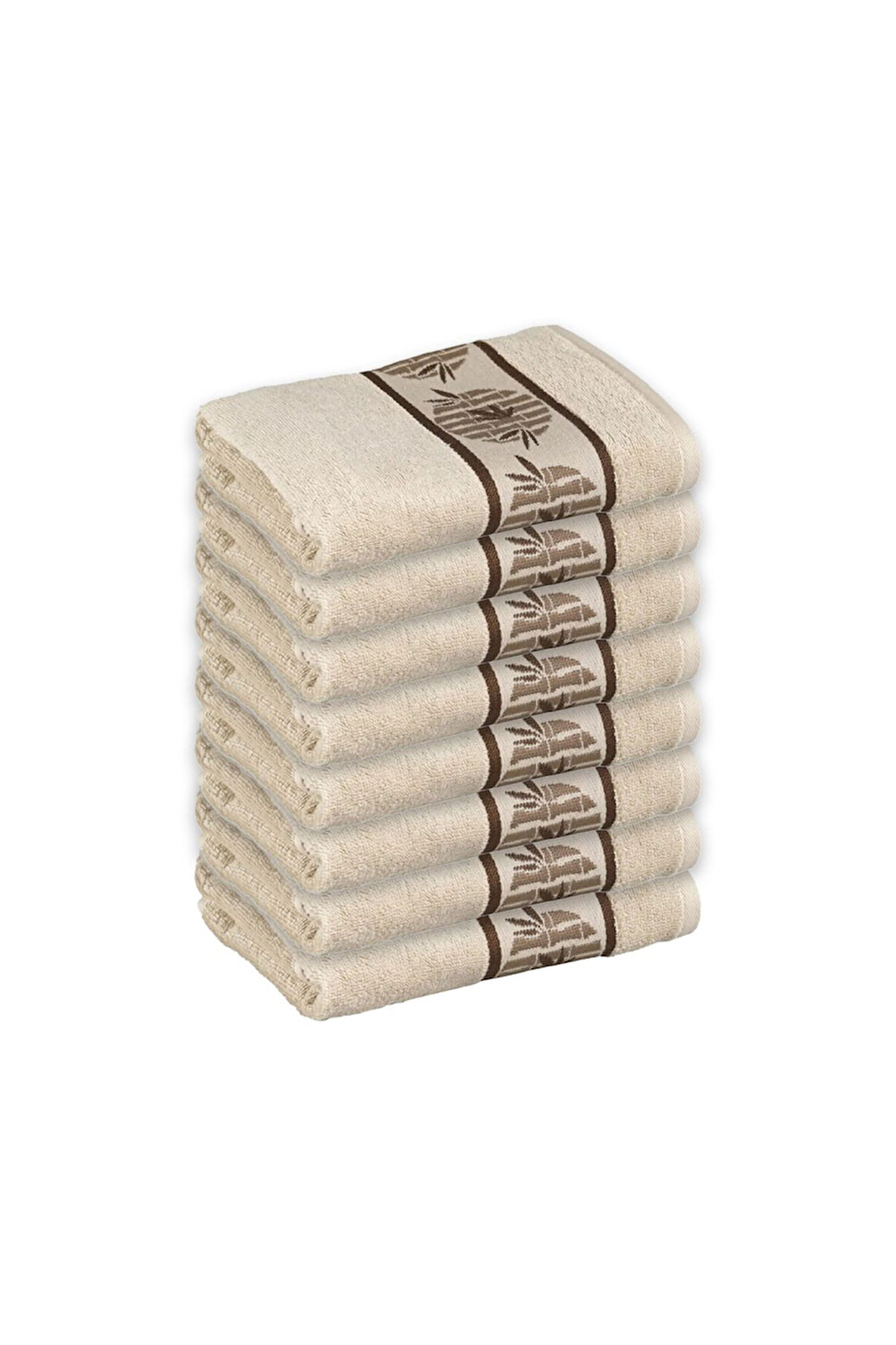 Özdilek Bonsai Havlu 8'li 50x90 Cm Bej