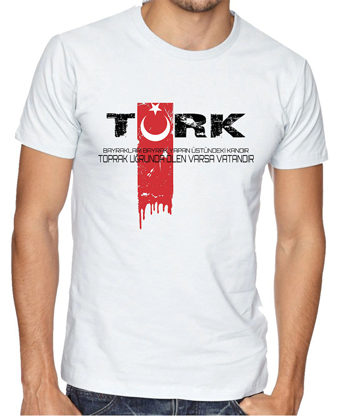 Alfa Türk Bayrak Baskılı Tişört