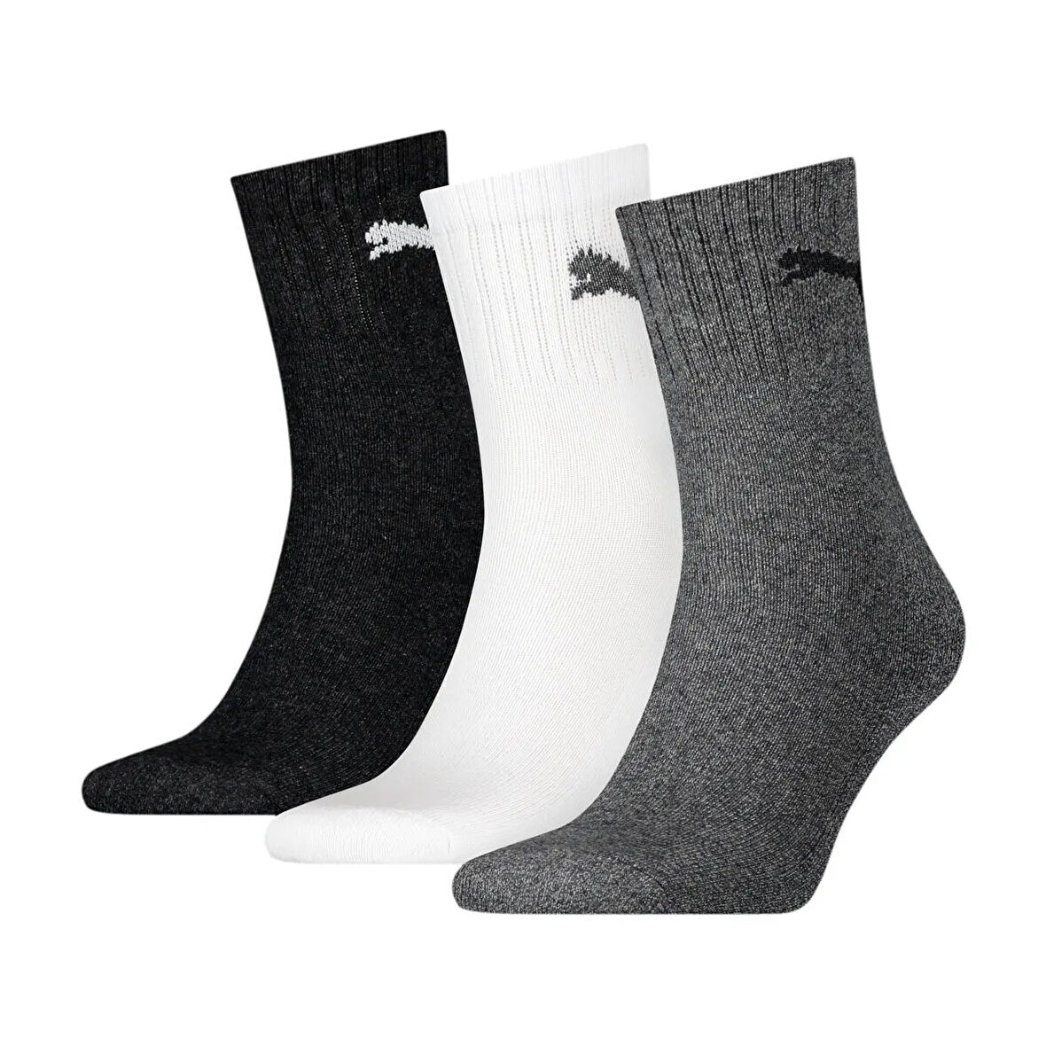 Short Crew 3P Erkek Gri Günlük Stil Çorap 90611063