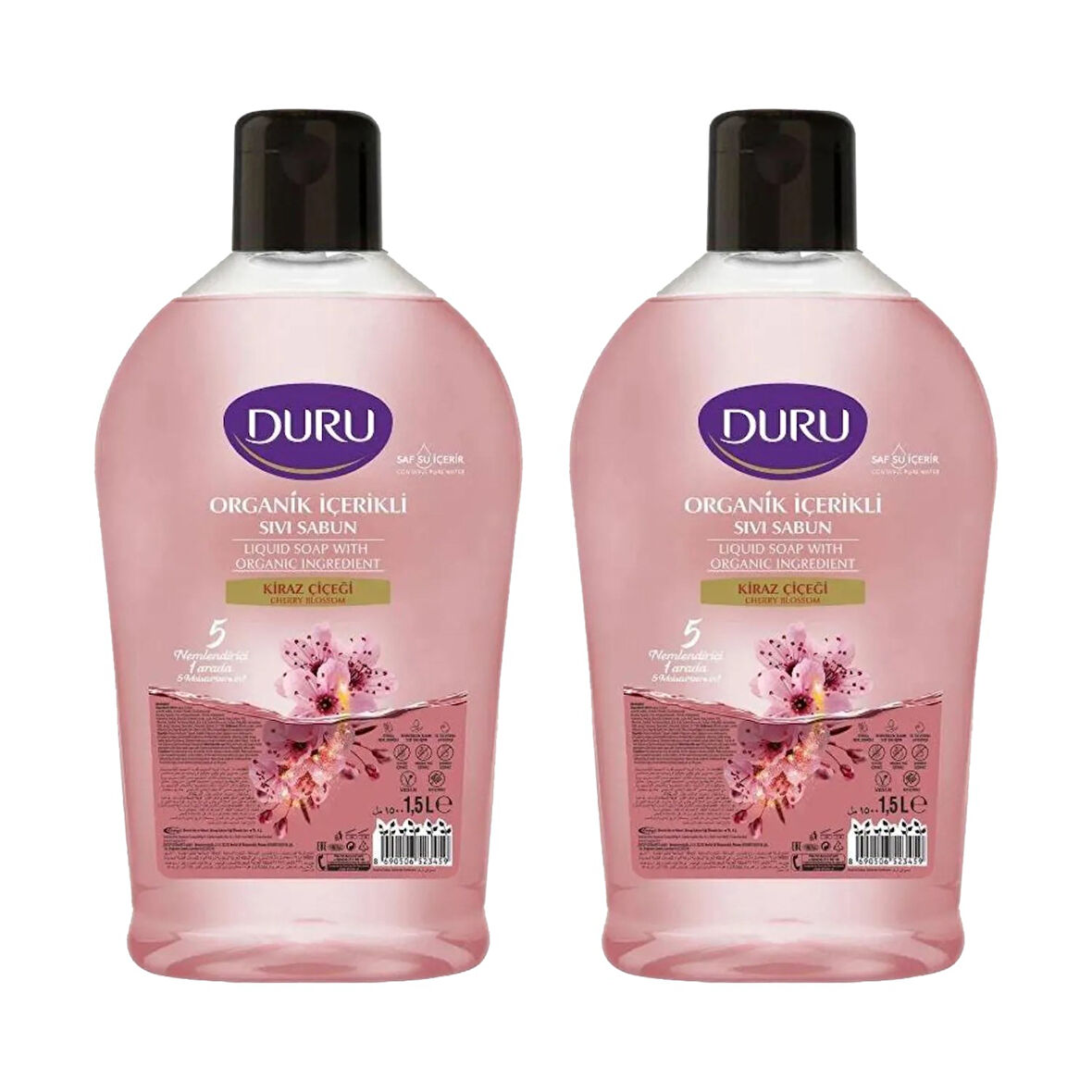 Duru Sıvı Sabun Organik İçerikli Kiraz Çiçeği 1500 ml x 2 adet
