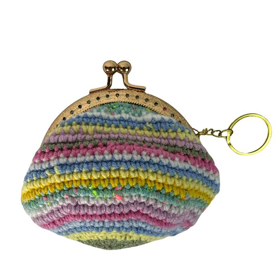 Uretti - Öznur 7392 1700 El Örgüsü Şerit Desen Mini Bozuk Para Cüzdanı