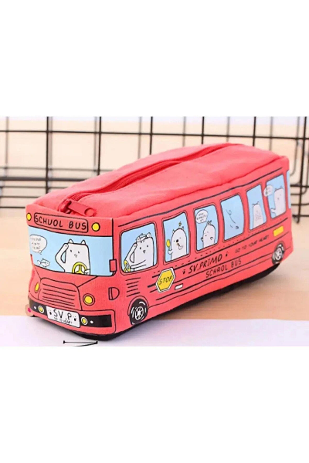 Kırmızı Otobüs Kalem Kutusu