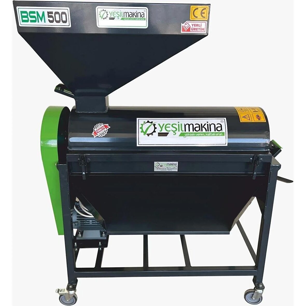 Yeşil Bsm500D 220V 500 Kg/S Devir Ayarlı Badem Soyma Makinesi