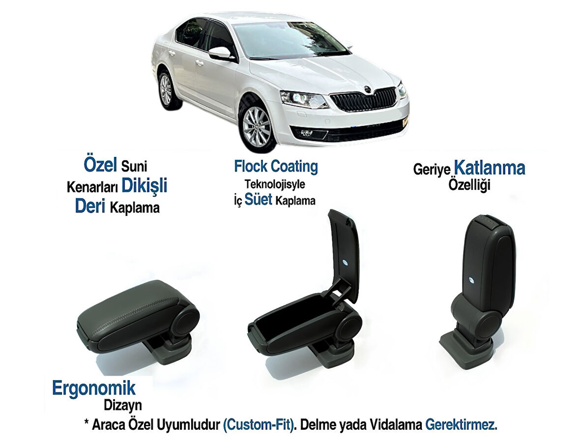 OCTAVIA ARACA ÖZEL KOL DAYAMA VİDASIZ KOLÇAK 2013 2014 2015 2016 2017