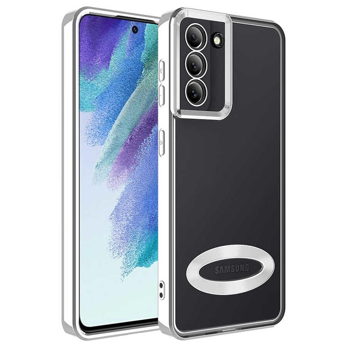 Smcase Samsung Galaxy S21 FE Kılıf Kamera Korumalı Omega Lazer Silikon