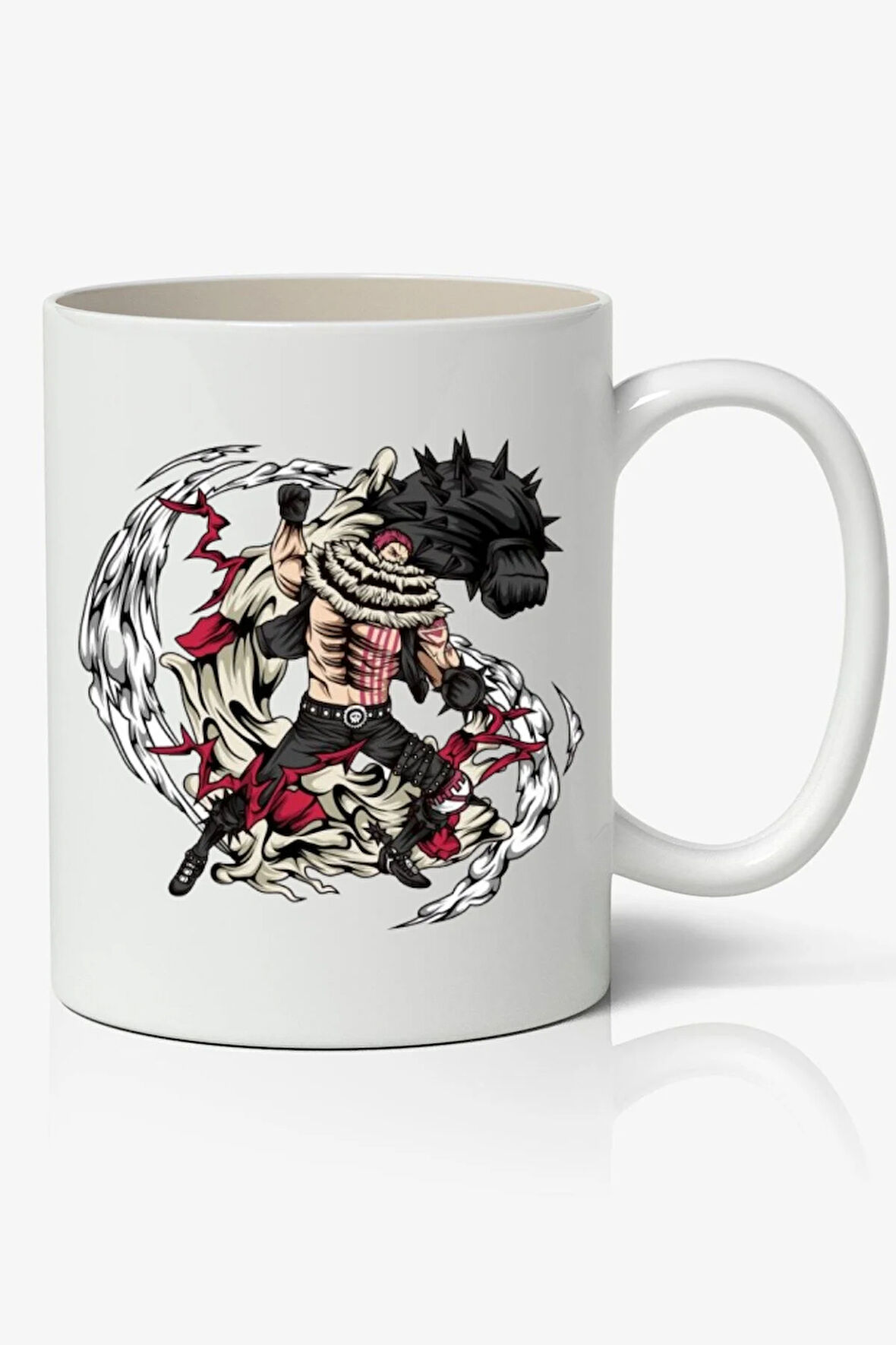 One Piece Charlotte Katakuri Temalı Beyaz Kupa Bardak Arkadaşa Sevgiliye Hediye