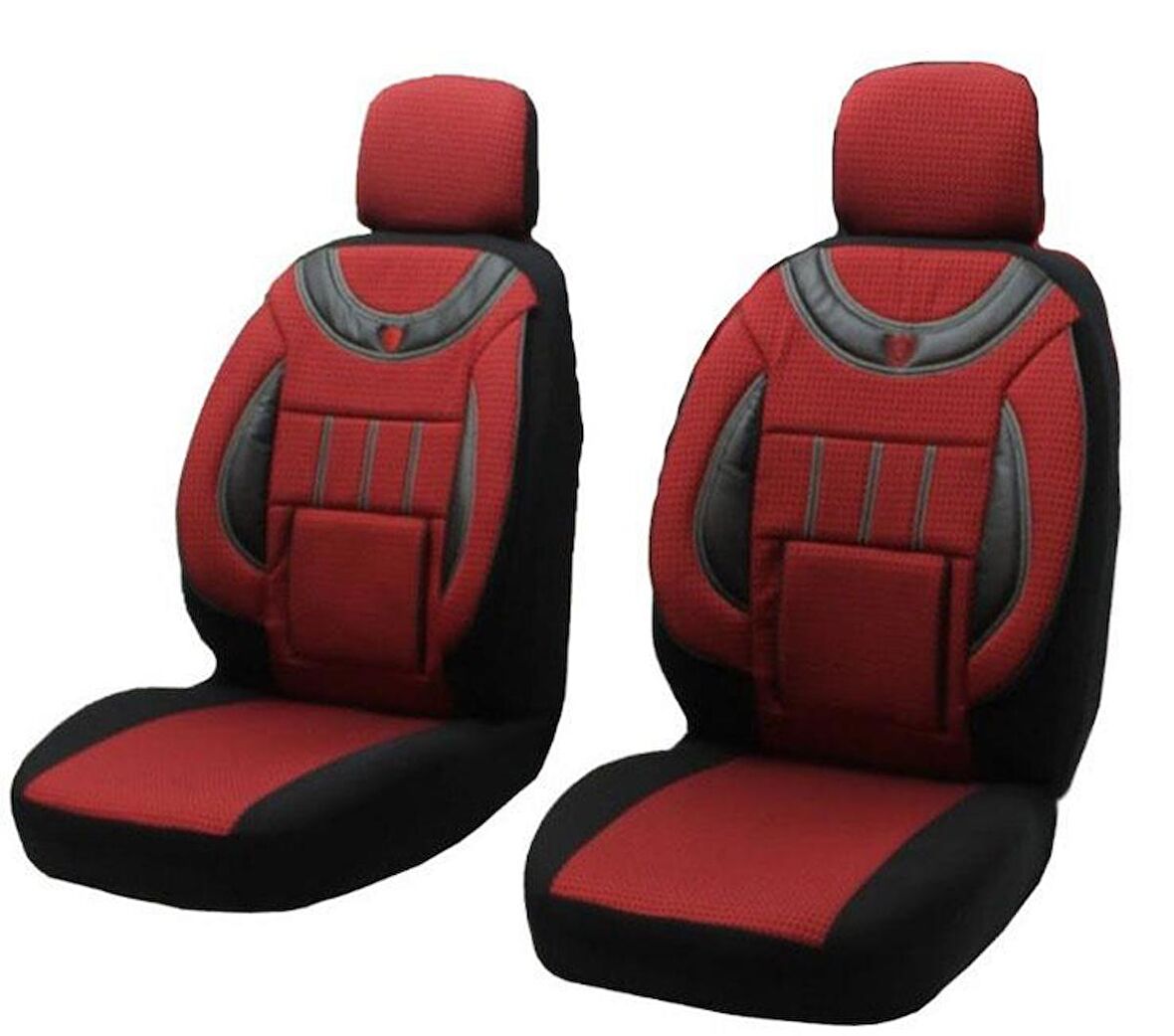 Fiat Doblo Panorama Panelvan Uyumlu 1+1 Koltuk Kılıfı - KIRMIZI - SİYAH